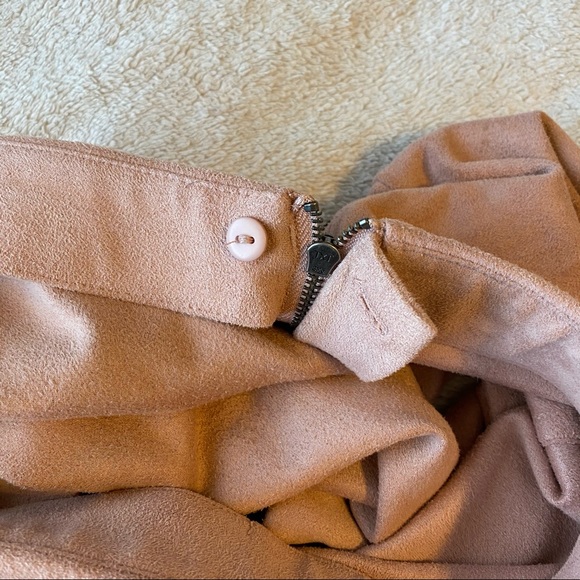 Suede Pink Mini Skirt A skirt - Picture 5 of 7